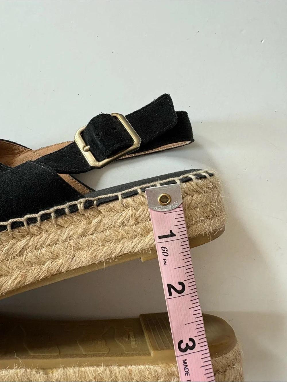 Paseart || Suede Espadrille Sandals Made in Spain Black 40